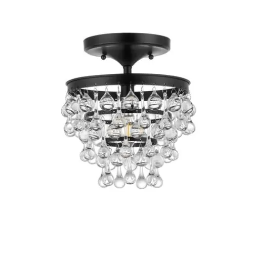 Best Deal Patriot Lighting® Margo Black 1-Light Semi-Flush Mount Ceiling Light>* Hot