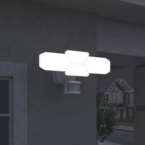 Best Pirce Patriot Lighting® Dualux White Led 4-Head Motion Sensor Outdoor Security Flood Light>* Cheap