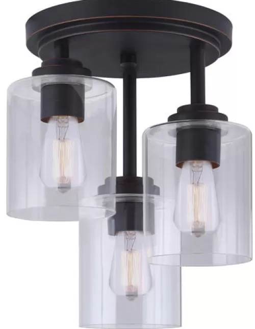 Best Reviews Of Patriot Lighting® Henrik Rubbed Antique Bronze 3-Light Semi-Flush Mount Ceiling Light>* Outlet