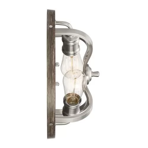 Best Reviews Of Patriot Lighting® Waverly Satin Nickel & Wood 2-Light Flush Mount Ceiling Light>* Cheap