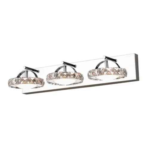 Best Sale Patriot Lighting Elegant Home Patriot Lighting® Elegant Home Crescent Chrome Led 3-Light Vanity Light>* Store