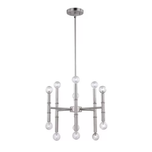 Best Sale Patriot Lighting® Kadence 12-Light Satin Nickel Chandelier>* Sale