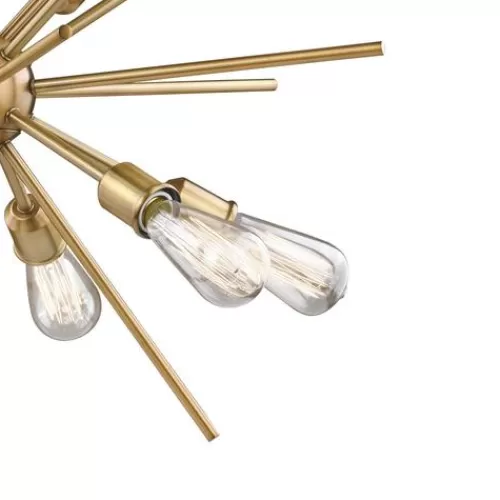 Best Sale Patriot Lighting® Oscar 12-Light Natural Brass Chandelier>* Clearance