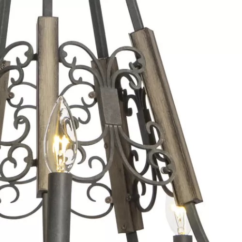 Best Sale Patriot Lighting® Seraphina Weatherd Zinc 5-Light Chandelier>* New