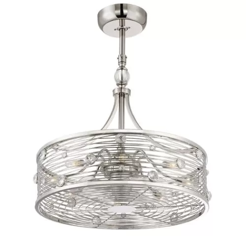 Best Sale Patriot Lighting™ Urbaine 24″ Polished Nickel Fandelier>* Cheap