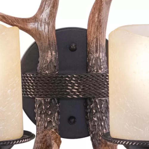 Best Sale Patriot Lighting® Yoho Black Walnut 2 Light Antler Vanity Light>* Flash Sale