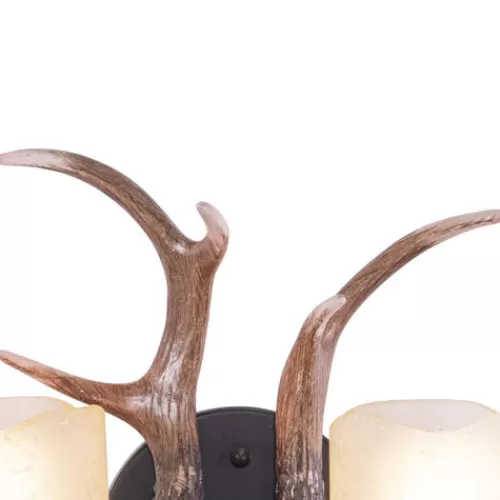 Best Sale Patriot Lighting® Yoho Black Walnut 2 Light Antler Vanity Light>* Flash Sale