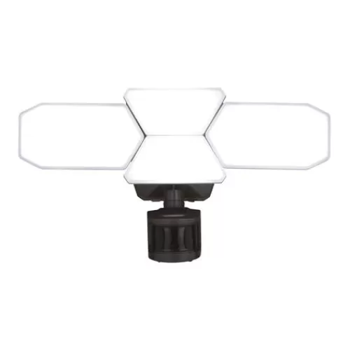 Brand New Patriot Lighting® Dualux Bronze Led 4-Head Motion Sensor Outdoor Security Flood Light>* Best