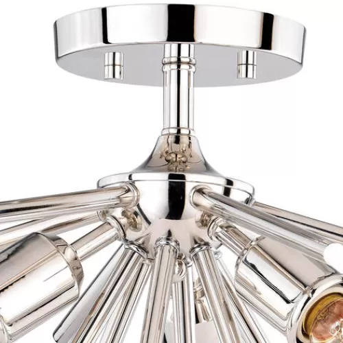 Brand New Patriot Lighting® Estelle Polished Nickel 3 Light Semi-Flush Mount Ceiling Light>* Fashion