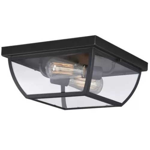 Brand New Patriot Lighting® Granville Oil-Burnished Bronze 2-Light Outdoor Flush Mount Light>* Outlet