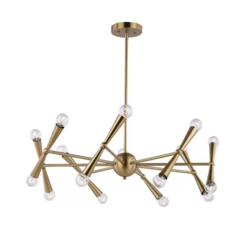 Budget Patriot Lighting® Greer 16-Light Antique Gold Chandelier>* Outlet