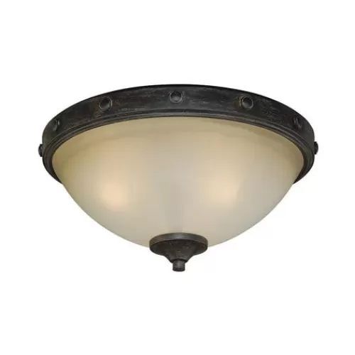 Budget Patriot Lighting® Lancaster Black Walnut 2-Light Flush Mount Ceiling Light>* Hot
