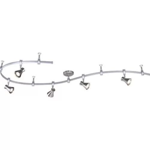 Budget Patriot Lighting® Sandra 5-Light Nickel Led Flexible Track Light>* Cheap