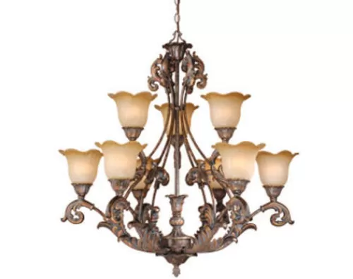 Budget Patriot Lighting® Seville 9-Light Aged Bronze Chandelier>* New