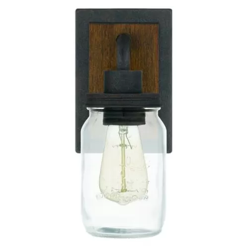 Budget Patriot Lighting® Wheland Matte Black 1-Light Vanity Light>* Clearance