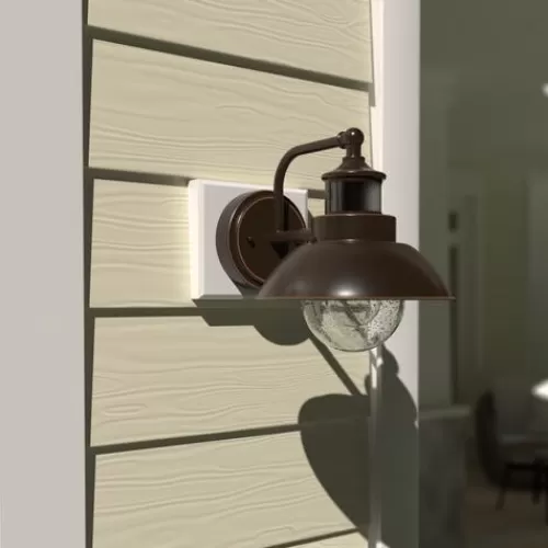 Buy Patriot Lighting® Dualux® Harwich Burnished Bronze Outdoor Wall Light>* Shop