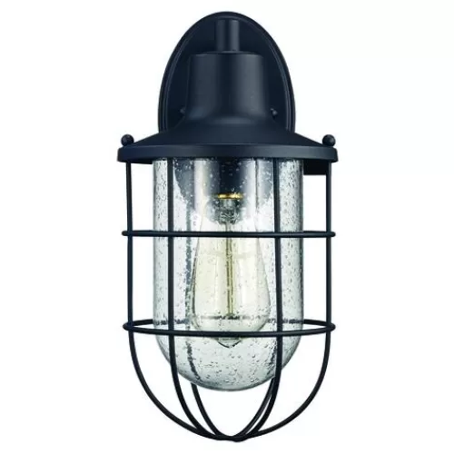 Buy Patriot Lighting® Hillcrest Black Outdoor Wall Light>* Hot