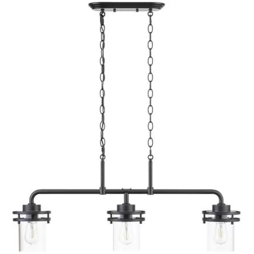 Buy Patriot Lighting® Joska Matte Black 3-Light Island Light>* Store