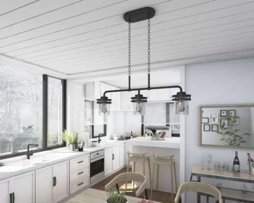 Buy Patriot Lighting® Joska Matte Black 3-Light Island Light>* Store