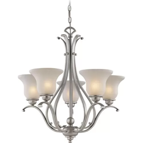 Buy Patriot Lighting® Monrovia Brushed Nickel 5 Light Chandelier>* Best