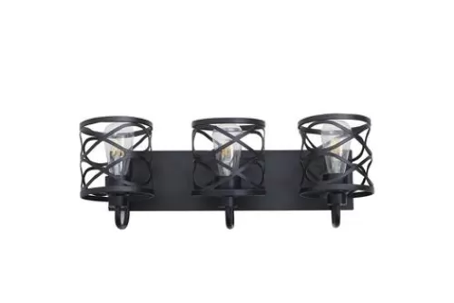 Buy Patriot Lighting® Phinny Matte Black 3-Light Vanity Light>* Sale