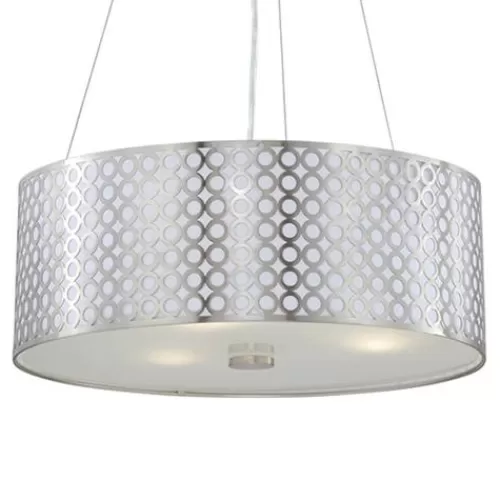 Buy Patriot Lighting® Tetra Polished Steel 3-Light Pendant>* Shop
