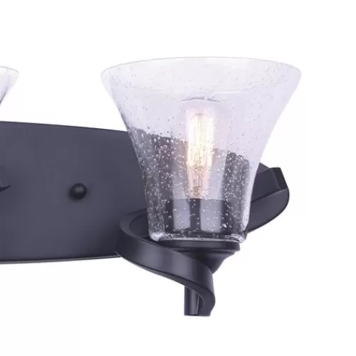 Cheap Patriot Lighting® Dee Matte Black 3-Light Vanity Light>* Cheap