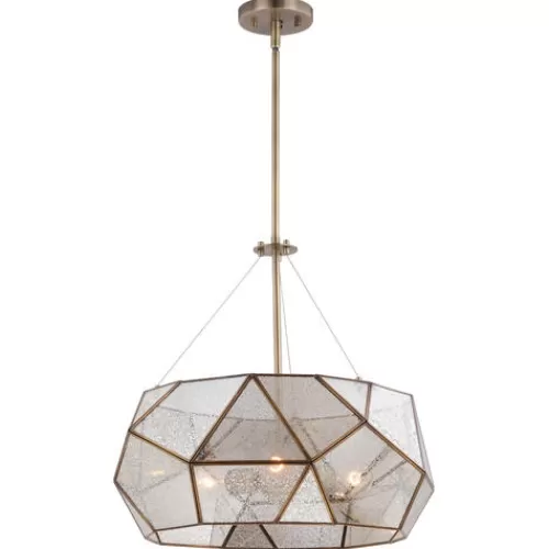 Cheap Patriot Lighting® Euclid Aged Brass 3 Light Pendant>* Outlet