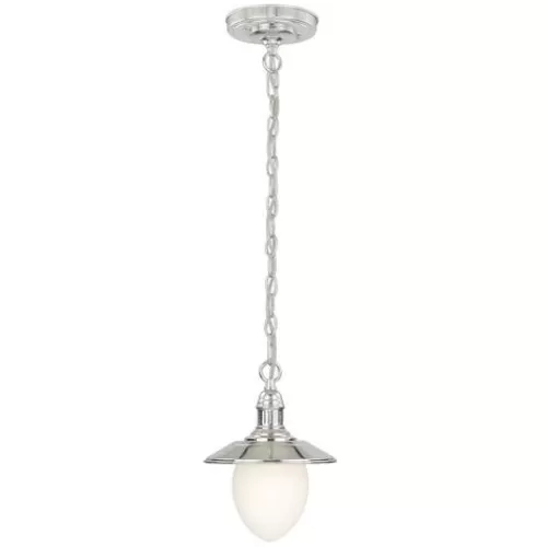 Cheap Patriot Lighting® Marina Bay Polished Nickel 1-Light Pendant>* Sale