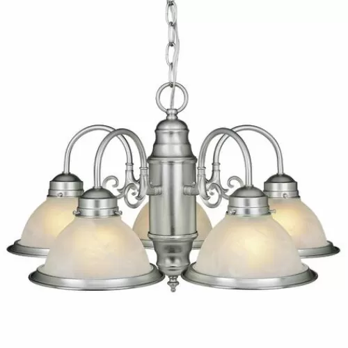 Cheap Patriot Lighting® Saturn 5-Light Brushed Nickel Chandelier>* New