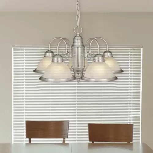 Cheap Patriot Lighting® Saturn 5-Light Brushed Nickel Chandelier>* New