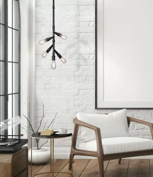 Cheap Patriot Lighting® Tullio Matte Black 5-Light Pendant>* Fashion