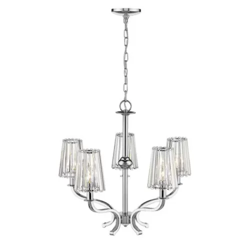 Cheapest Patriot Lighting® Elegant Home Erida Chrome 5-Light Chandelier>* Store