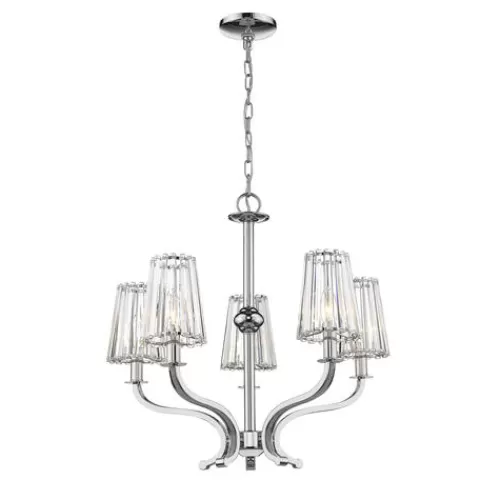 Cheapest Patriot Lighting® Elegant Home Erida Chrome 5-Light Chandelier>* Store