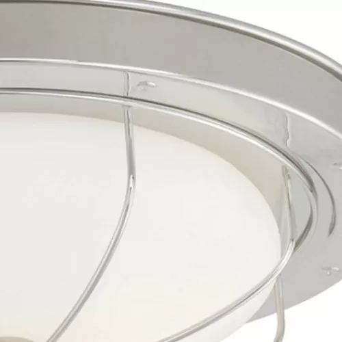 Cheapest Patriot Lighting® Marina Bay Polished Nickel 1-Light Flush Mount Ceiling Light>* Best Sale