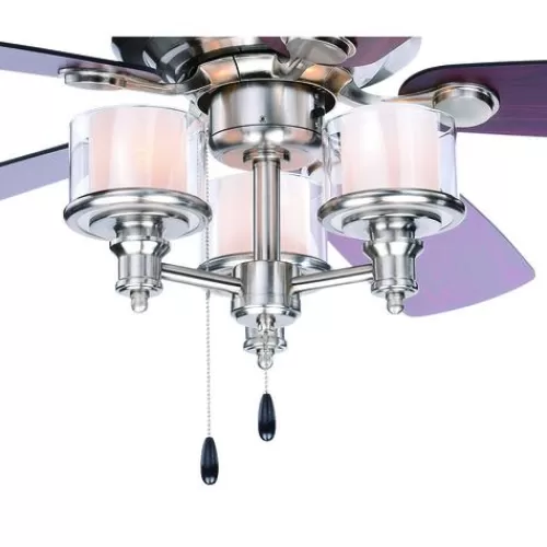 Cheapest Patriot Lighting™ Tempo Ii 52″ Satin Nickel Indoor Led Ceiling Fan>* Sale