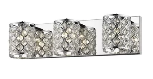 Coupon Patriot Lighting® Azaria Chrome & Crystal 3-Light Vanity Light>* Shop