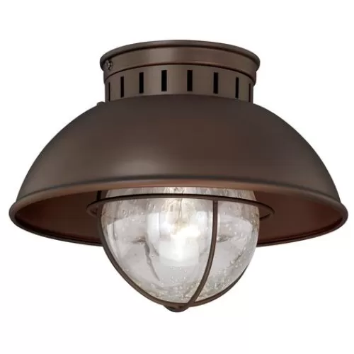 Coupon Patriot Lighting® Harwich Burnished Bronze Outdoor Flush Mount Light>* Outlet