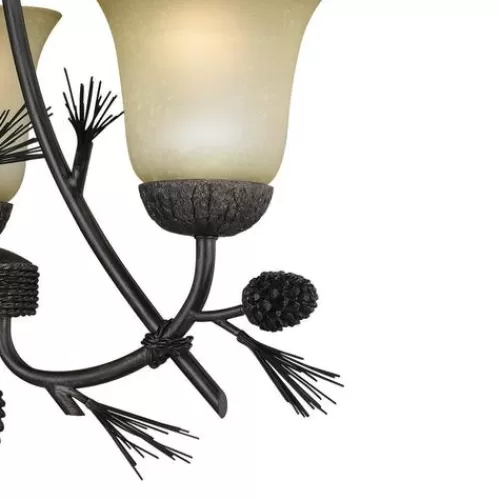 Coupon Patriot Lighting® Pines 3-Light Black Walnut Mini Chandelier>* Discount