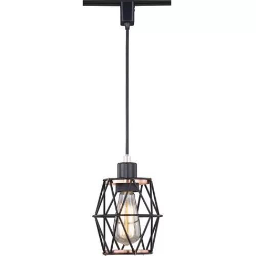Deals Patriot Lighting® Liam Black 1-Light Track Lighting Pendant>* Hot