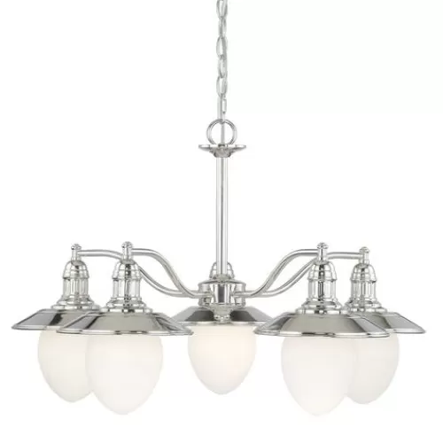 Deals Patriot Lighting® Marina Bay 5-Light Polished Nickel Chandelier>* Cheap