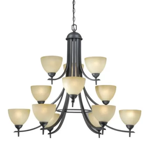 Deals Patriot Lighting® Somerville 12-Light Oil-Rubbed Bronze Chandelier>* Cheap