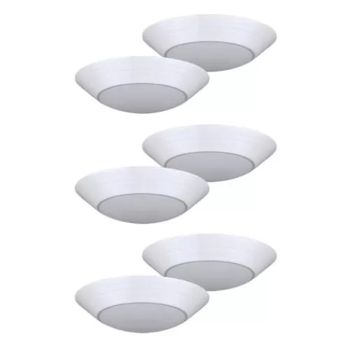 Discount Patriot Lighting® Gabbie White Integrated Led Flush Mount Ceiling Light – 6 Pack>* Best Sale