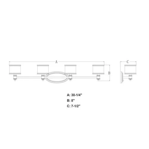 Hot Sale Patriot Lighting® Carlisle Chrome 4 Light Vanity Light>* Sale