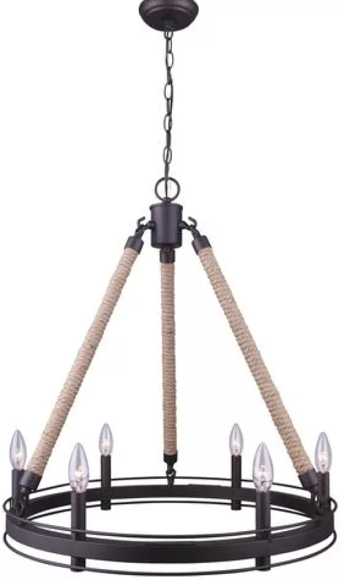 Hot Sale Patriot Lighting® Dawsyn Oil-Rubbed Bronze 6-Light Chandelier>* Best