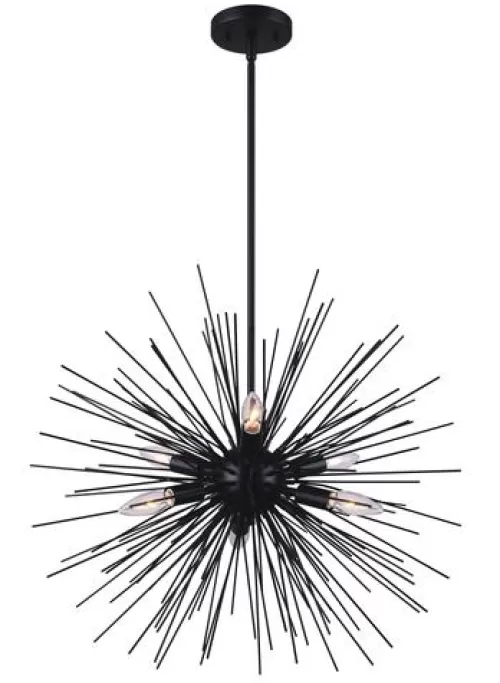 Hot Sale Patriot Lighting® Kelton Matte Black 6-Light Pendant>* Hot