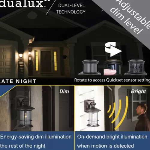 Hot Sale Patriot Lighting® Tree House Dualux Oil-Rubbed Bronze Motion Sensor Outdoor Security Wall Light>* Cheap