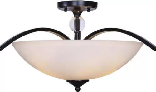 New Patriot Lighting® Chantelle Matte Black 3-Light Semi-Flush Mount Ceiling Light>* Store