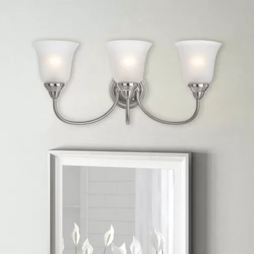 New Patriot Lighting® Chesley Satin Nickel 3-Light Vanity Light>* Sale