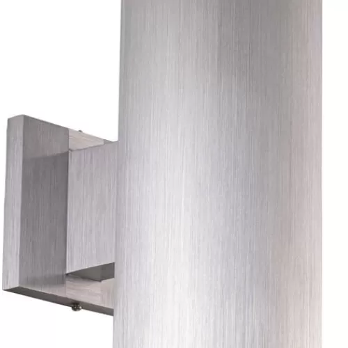 New Patriot Lighting® Chiasso Satin Aluminum 2-Light Outdoor Wall Light>* Clearance